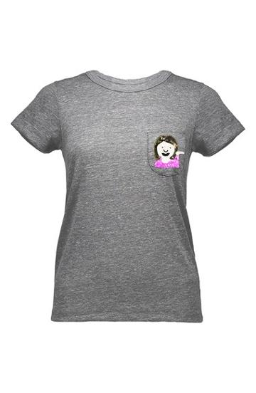 Women's Bow & Drape 'hey Girl' Crewneck Tee
