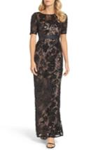Women's Adrianna Papell Sequin Lace Gown - Black