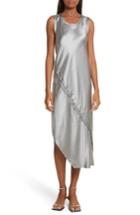 Women's Helmut Lang Lacquered Silk Asymmetrical Dress - Grey