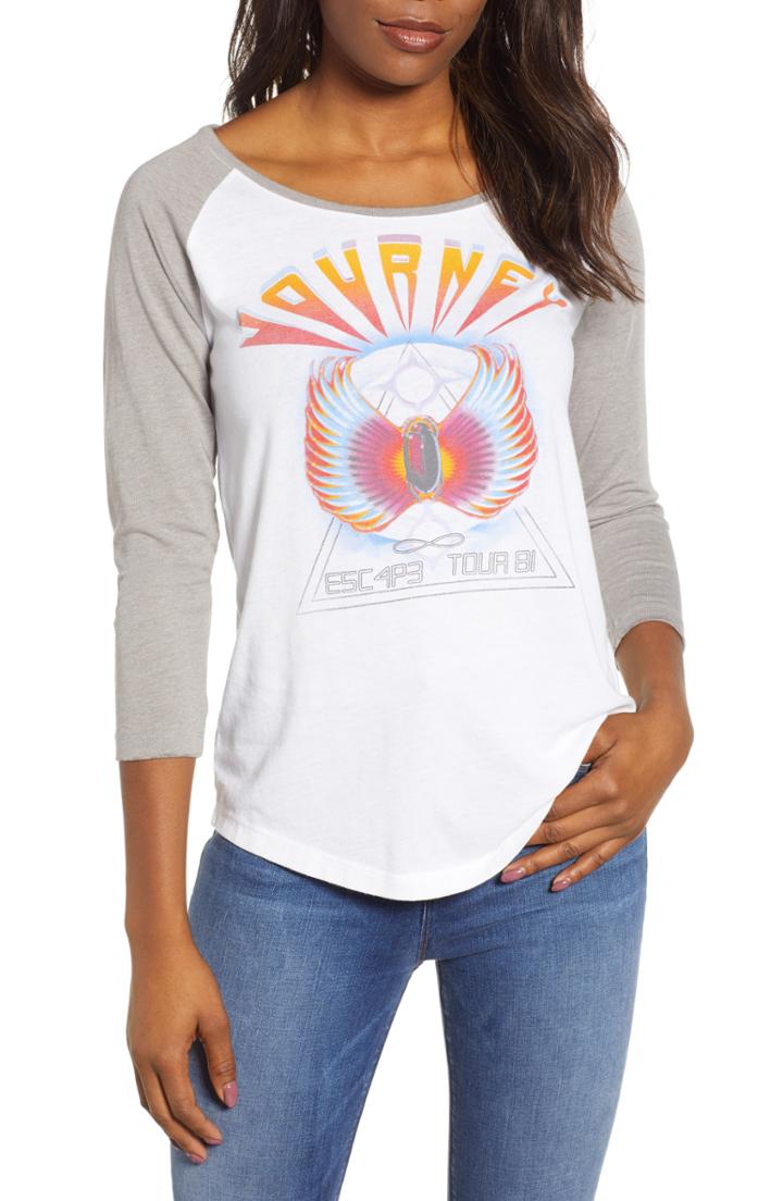 Women's Lucky Brand Journey Baseball Tee - White