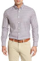 Men's Peter Millar Crown Vintage Plaid Fit Sport Shirt, Size Medium - Blue