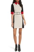 Women's Alice + Olivia Mia Contrast Trim Sweater Dress - Ivory