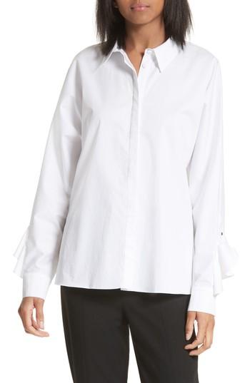 Women's Tibi Dolman Sateen Poplin Shirt