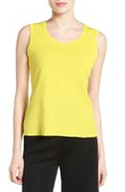 Women's Ming Wang Sweetheart Neck Knit Tank - Yellow