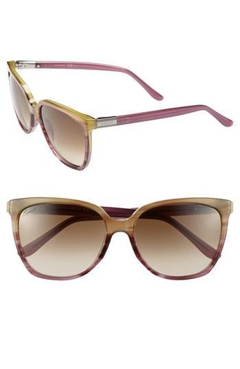 Gucci 57mm Oversized Sunglasses Violet Lime