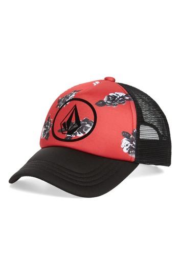 Women's Volcom Tagurit Trucker Hat - Red