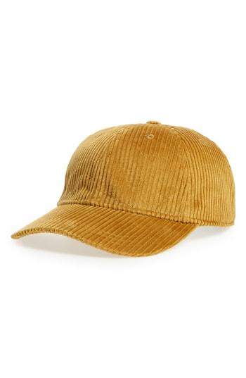 Women's Madewell Corduroy Baseball Cap - Yellow