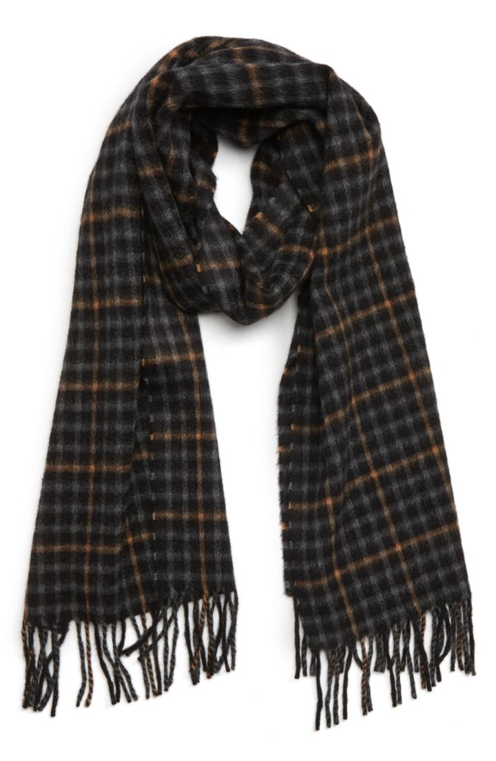 Men's Hickey Freeman Cashmere Windowpane Scarf