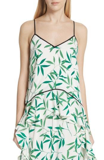 Women's Caroline Constas Bettina Stretch Silk Blouse - White