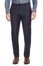 Men's Strong Suit 'dagger' Flat Front Solid Wool Trousers