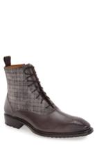 Men's Mezlan 'grimaldi' Medallion Toe Fabric Shaft Boot .5 M - Grey