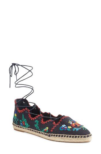 Women's Tory Burch Sonoma Embroidered Ghillie Flat
