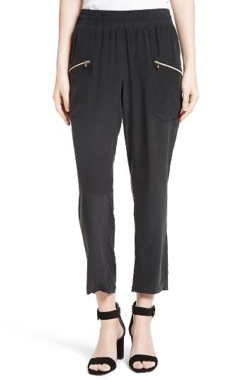 Women's L'agence Draped Silk Cargo Pants