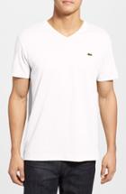 Men's Lacoste Pima Cotton Jersey V-neck T-shirt (m) - White