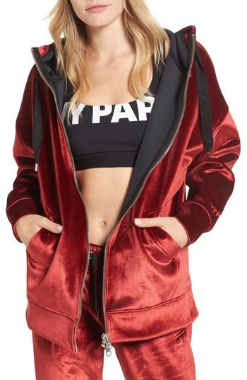 Women's Ivy Park Velvet Zip Hoodie