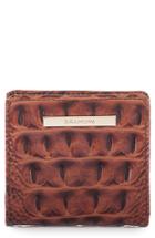 Women's Brahmin Jane Croc Embossed Leather Wallet - Brown
