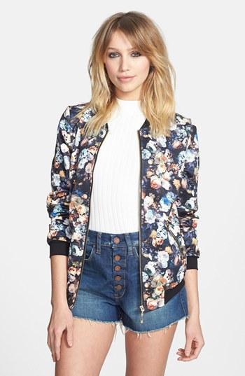 Lark Floral Print Bomber Jacket