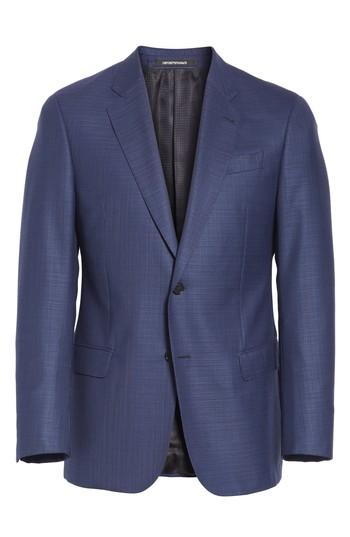 Men's Emporio Armani G Line Trim Fit Wool Blazer Us / 50 Eu S - Blue