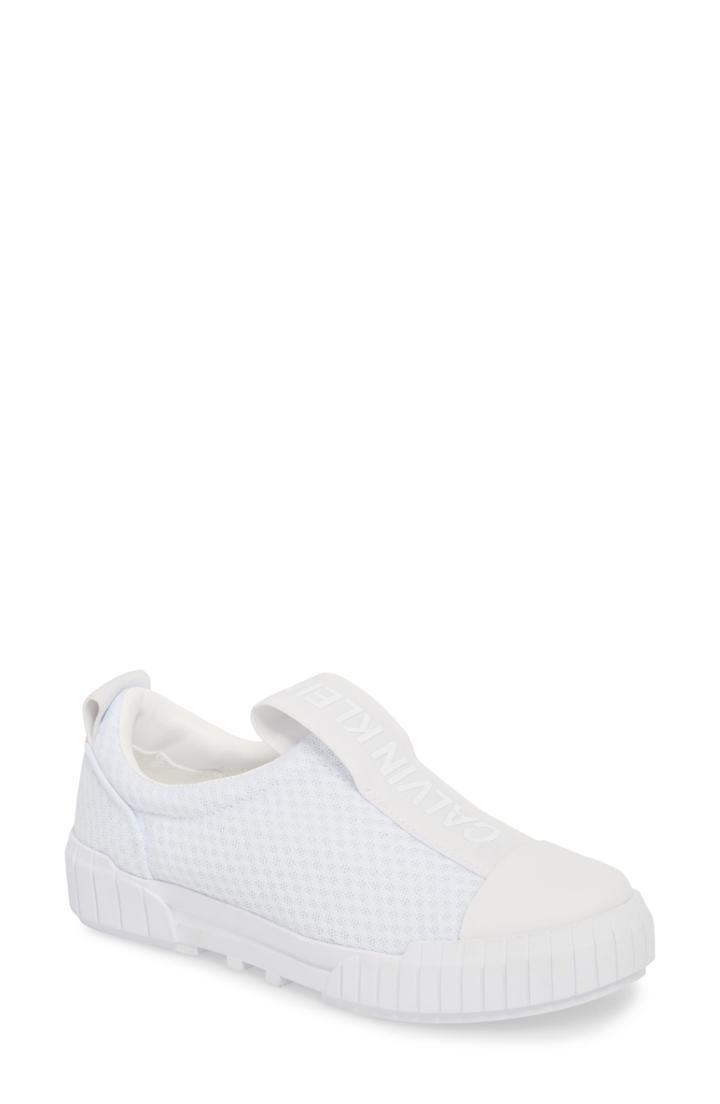 Women's Calvin Klein Jeans Bamina Slip-on Sneaker .5 M - White