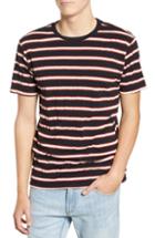 Men's Rvca Brong Stripe T-shirt, Size - Black