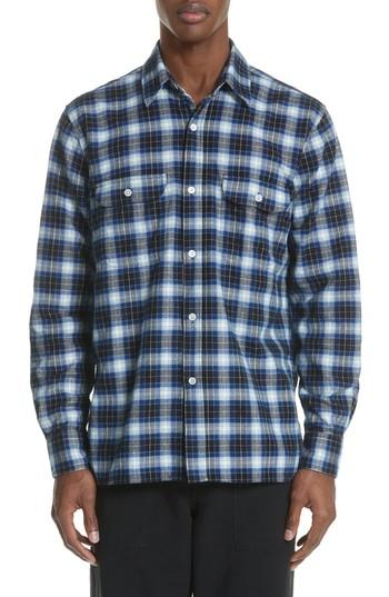 Men's Our Legacy Country Check Woven Shirt - Blue