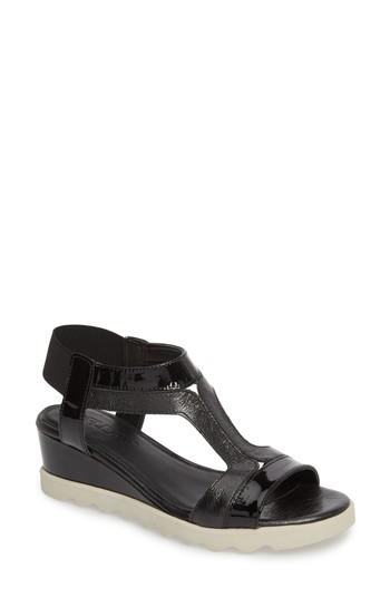 Women's The Flexx Give A Hoot Wedge Sandal M - Black