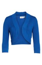 Women's Eliza J Open Front Bolero Cardigan - Blue