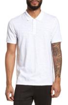 Men's Vince Fit Slub Polo, Size Small - White