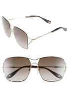 Women's Givenchy 58mm Oversized Sunglasses - Gold