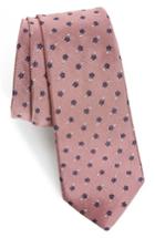 Men's Paul Smith Floral Print Skinny Tie, Size - Pink