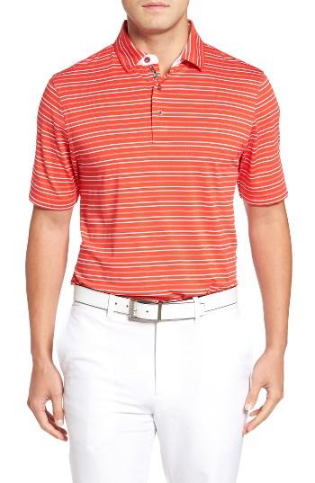 Men's Bobby Jones Xh20 Barley Stripe Stretch Golf Polo