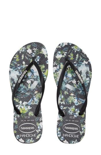 Women's Havaianas Slim Handsome Flip Flop /40 Br - Black