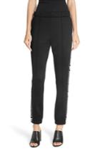 Women's T By Alexander Wang Logo French Terry Track Pants - Black