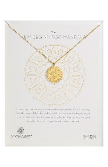 Women's Dogeared The New Beginnings Mandala Pendant Necklace