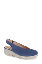 Women's Wonders C-33124 Slingback Wedge .5us / 38eu - Blue