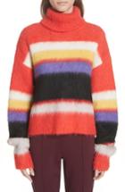 Women's Dvf Chucky Stripe Turtleneck Sweater - Coral