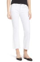 Women's 7 For All Mankind Frayed Crop Bootcut Jeans - White