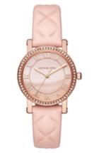 Women's Michael Michael Kors Petite Norie Crystal Accent Leather Strap Watch, 28mm