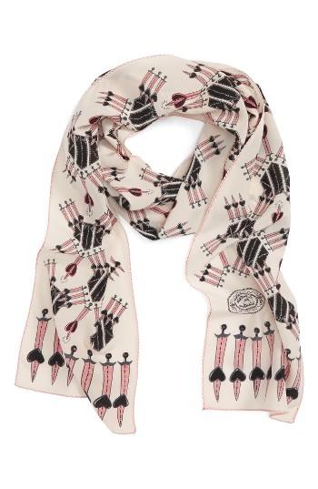 Women's Valentino Loveblade Silk Scarf, Size - Ivory