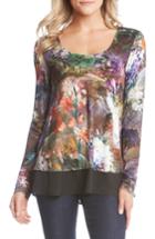 Women's Karen Kane Contrast Hem Top - Purple