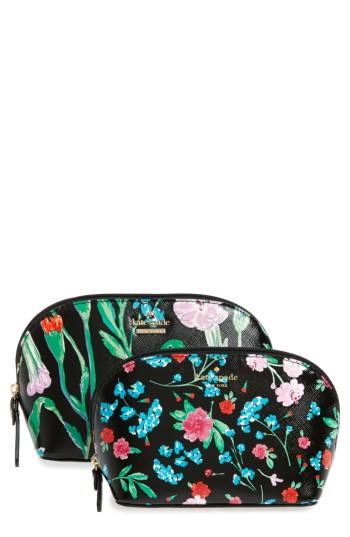 Kate Spade New York Cameron St. Jardin Abalene Set Of 2 Cosmetic Cases