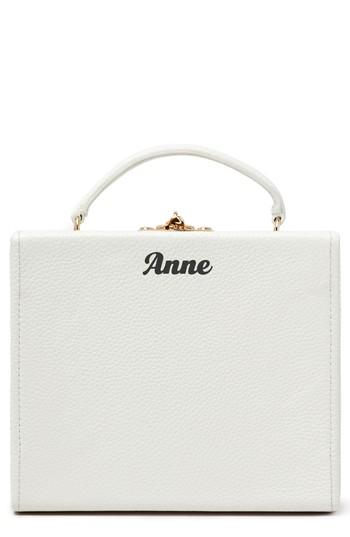 Pop & Suki Personalized Leather Box Bag - White