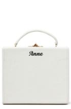 Pop & Suki Personalized Leather Box Bag - White