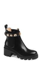 Women's Gucci Trip Jewel Strap Bootie Us / 34eu - Black