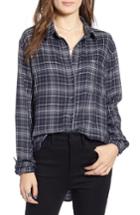 Women's Treasure & Bond Plaid Boyfriend Shirt, Size - Red