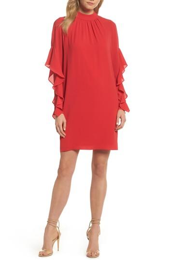 Women's Maggy London Catalina Ruffle Sleeve Dress - Red
