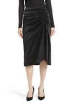 Women's Theory Ruched Stretch Satin Skirt