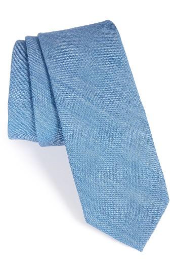 Men's Nordstrom Men's Shop Solid Cotton Blend Skinny Tie