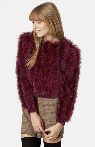 Women's Topshop Chenille Feather Sweater