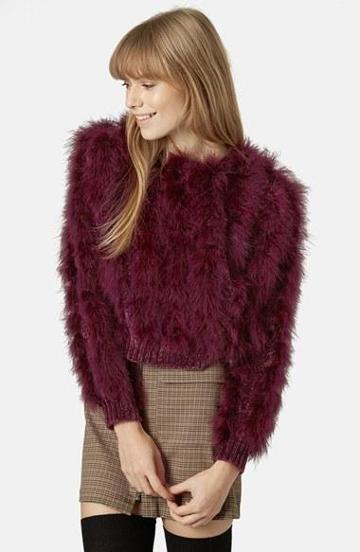 Women's Topshop Chenille Feather Sweater